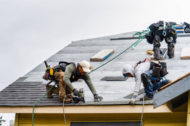 Professional Roof Replacement technician working in Lake Mc Donald, MT